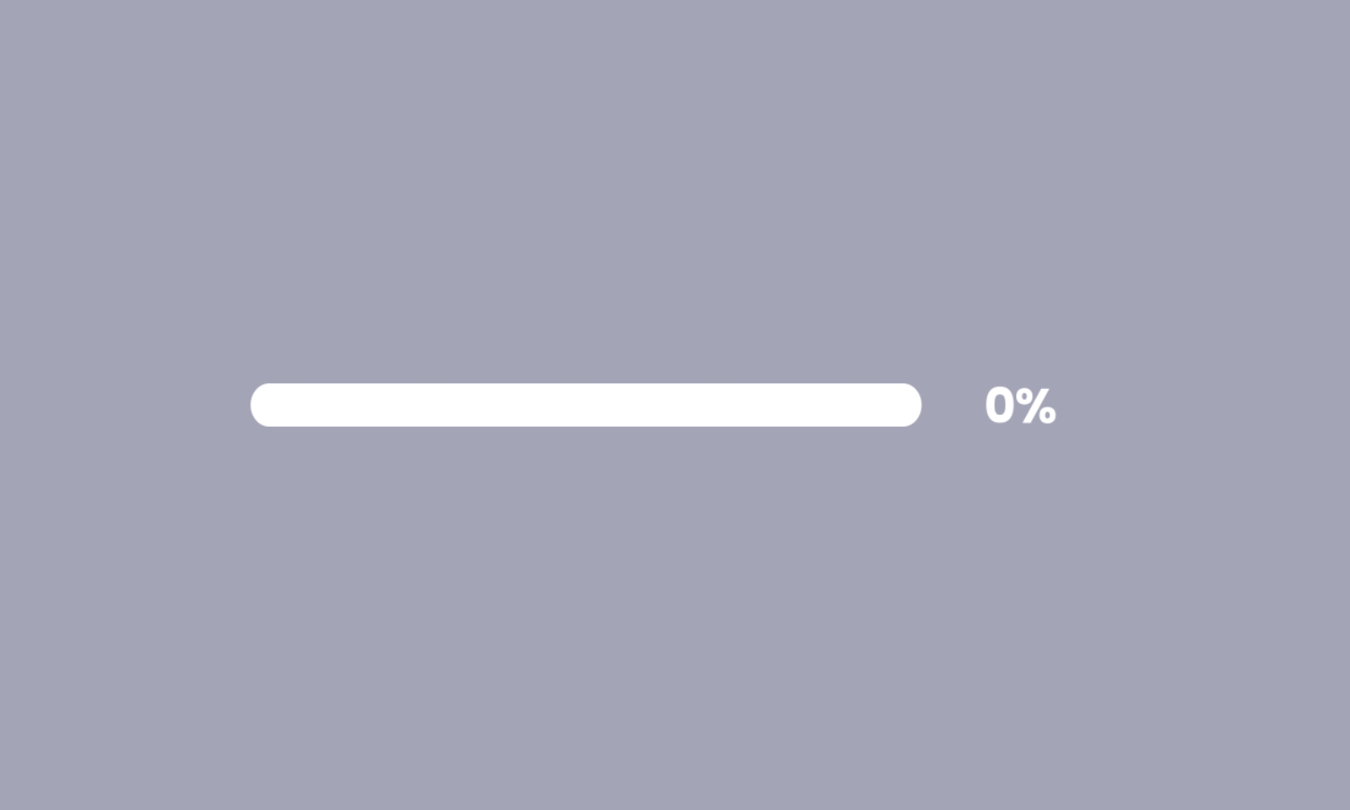 Loading progress bar indicator with percentage microinteraction