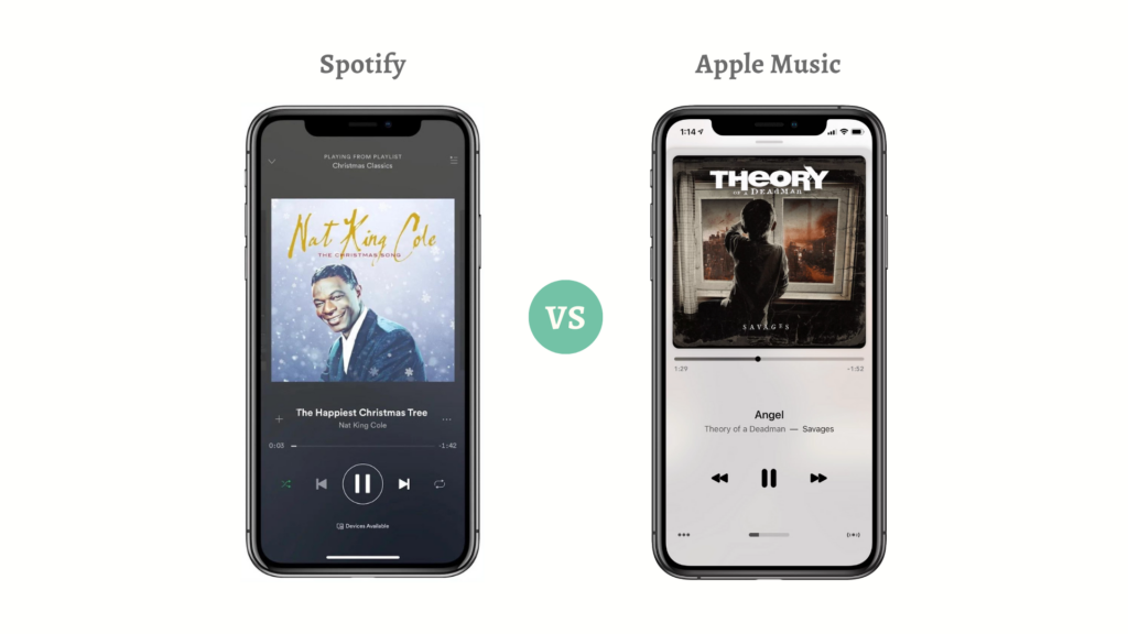 Spotify vs Apple Music's player UI/UX